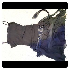 little black dress. tie in back